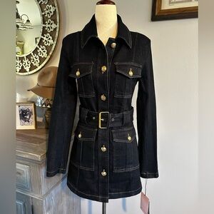 Anthropologie Black Belted Jacket